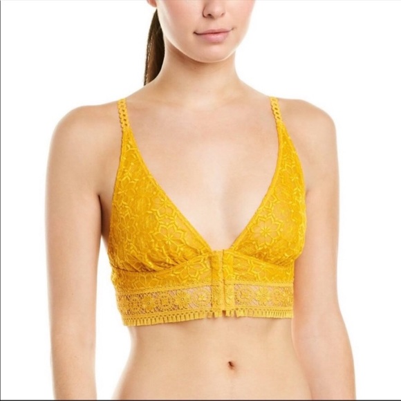 🆕 Free People Ella Soft Lace Longline Bralette - Picture 5 of 12